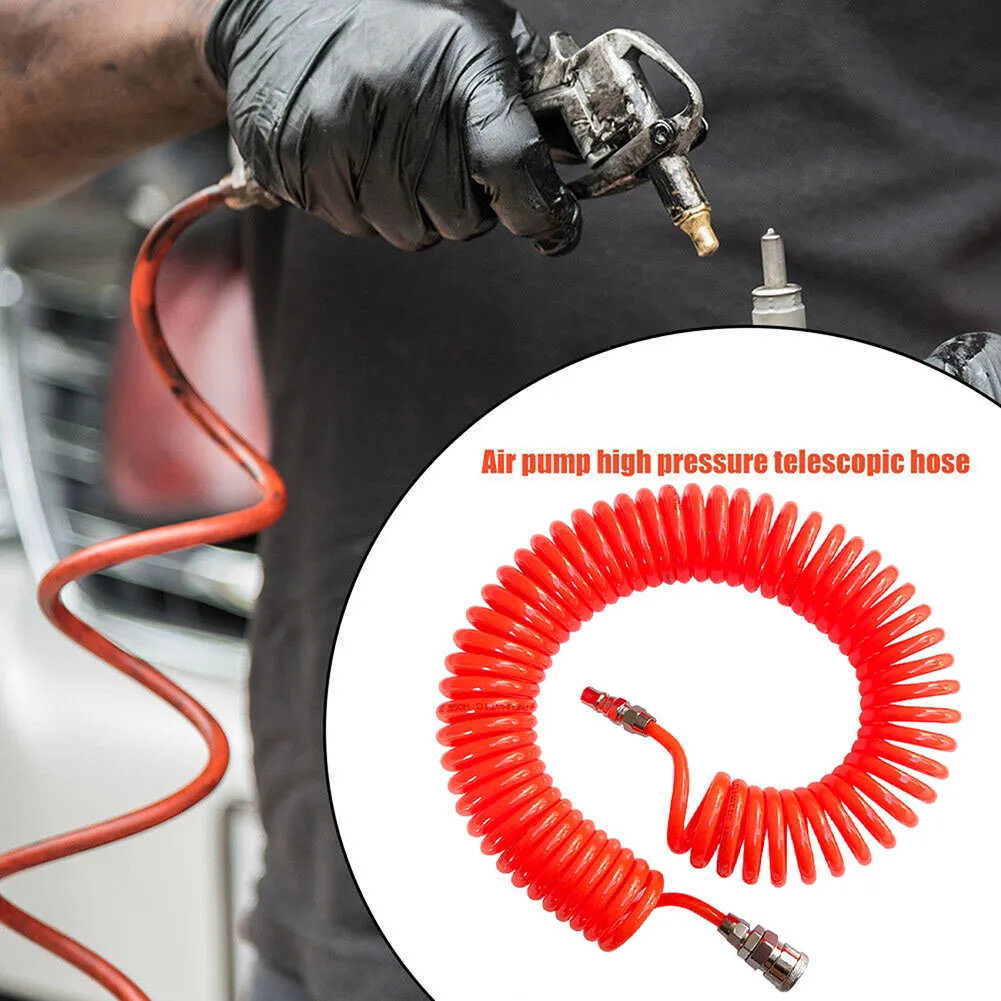 1pc Air Compressor Hose 8x5mm Pneumatic PU Telescopic Spring Tube For Compressor Spray G-un AirDuster Blow Spring Tube Pipe 3 Me