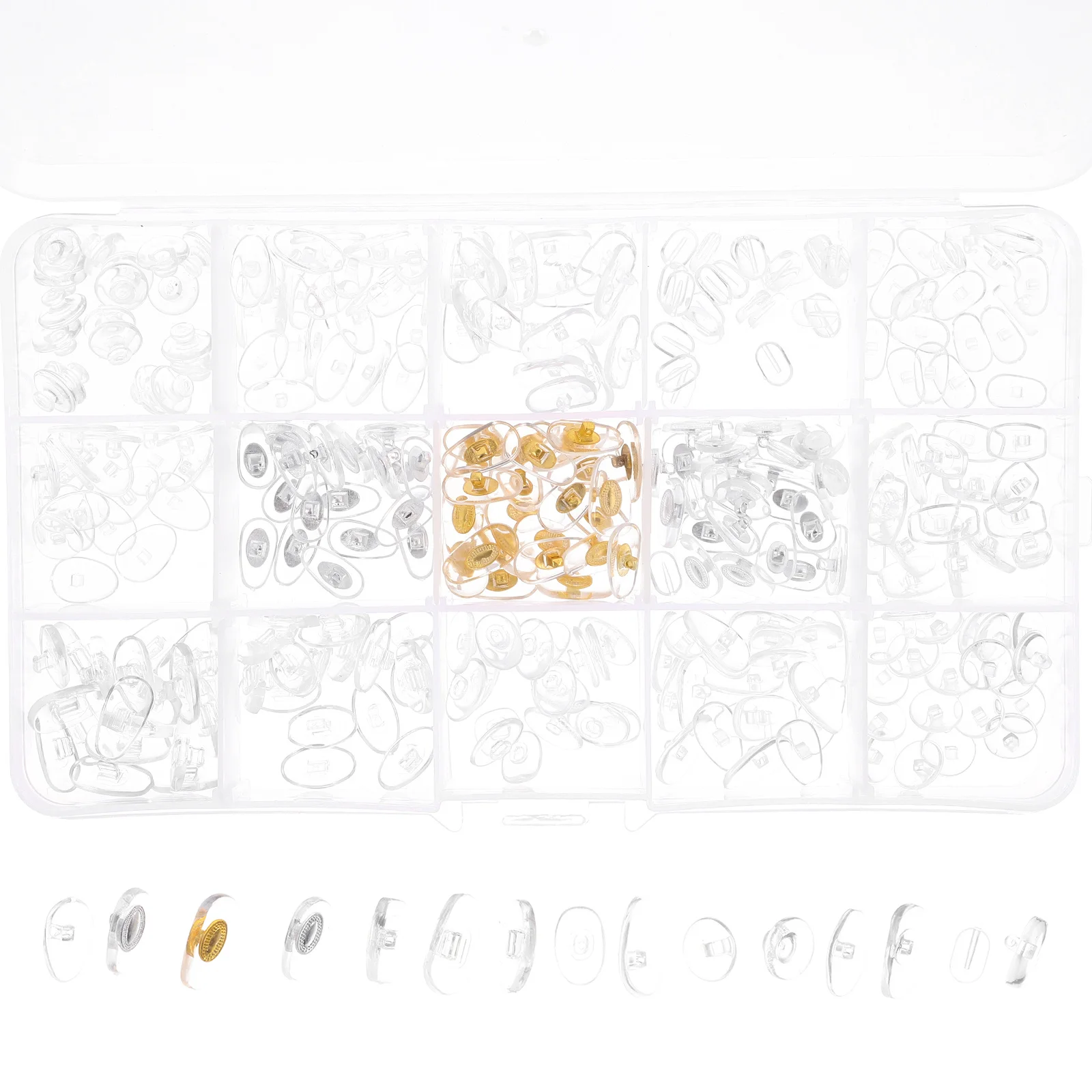 

1 Box Glasses Silicone Nose Pads Anti-Slip Nose Cushion for Eyeglasses Soft Supple Material Prevents Slipping Fits All Optical