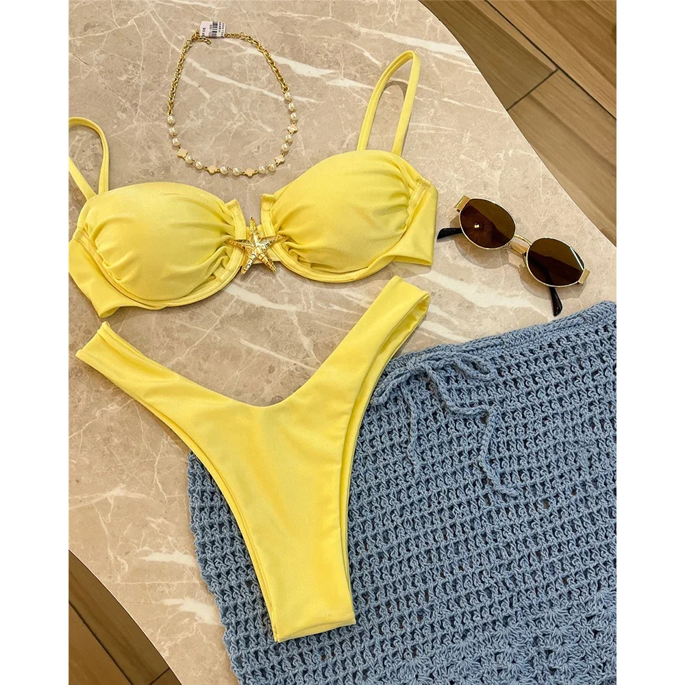 

Sexy Micro Push Up Bikinis 2025 Women Swimsuit Female Swimwear Thong Bikini Set Brazilian Beachwear Bathing Suit Biquini
