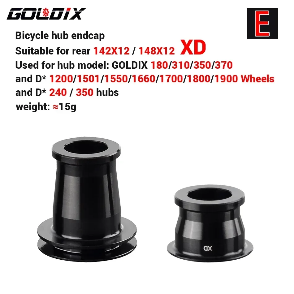 GOLDIX bicycle hub Adapter QR/THRU endcap 100X9 100X12 110X15 135X10 141X10 142X12 148X12 for MTB/Road bike