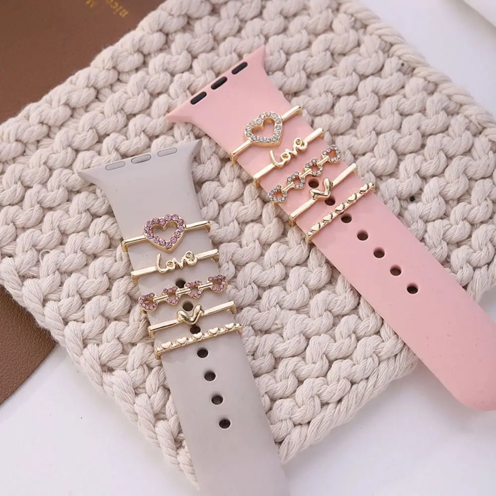New Metal Watch Band Ornament Diamond Brooch Decorative Ring Decorative Nail Strap Accessories
