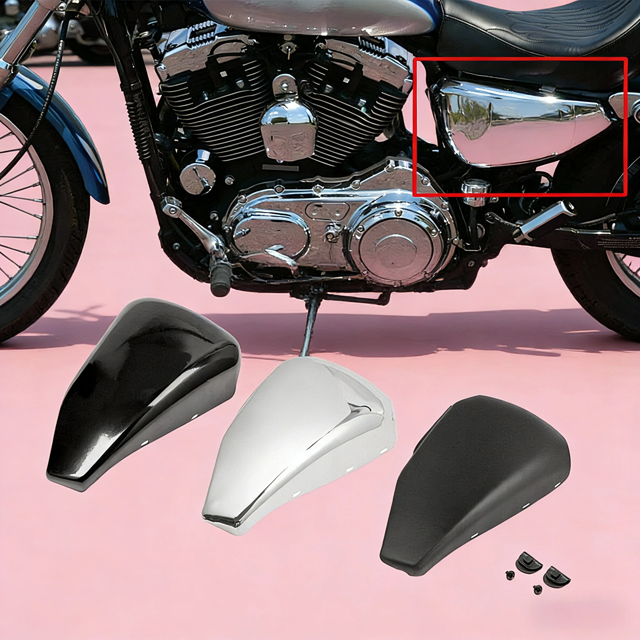 

Левая боковая крышка батарейного отсека для мотоциклов Harley Sportster XL883 XL1200 X48 2004-2013, аксессуары для мотоциклов.