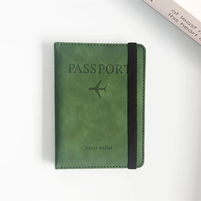 Vrouwen Mannen RFID Vintage Zakelijke Paspoort Covers Houder Multifunctionele ID Bankkaart PU Lederen Portemonnee Case Reisaccessoires