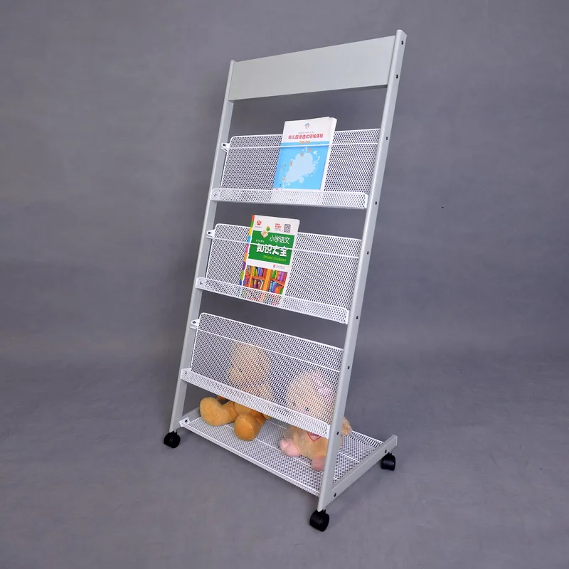 

Jiawei 4-layer iron mesh newspaper rack magazine newspaper information rack display book metal floor 704 special offer