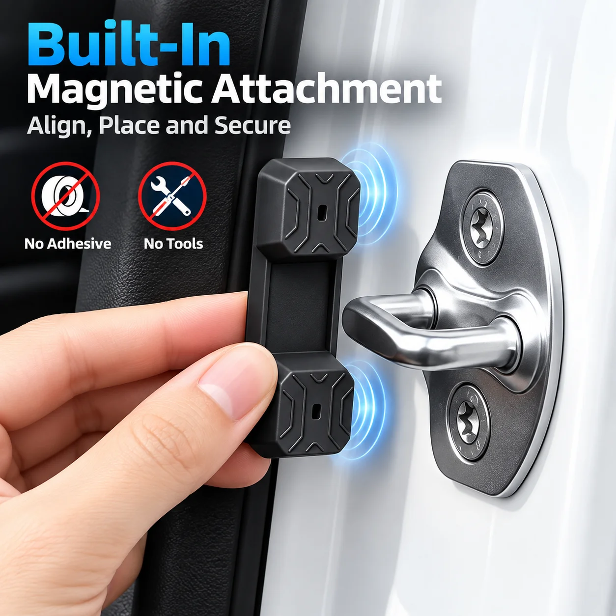 Car Liquid Magnetic Silicone Door Lock Clasp—Car Door Lock Shock Absorber—Protects Your Car from Rust and Waterproofing