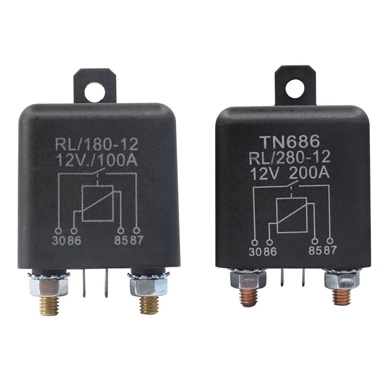 

200A 100A 12V/24V Мощное автомобильное реле запуска тяжелого тока Автомобильное реле Грузовик Мотор Сильноточное реле Старточное реле
