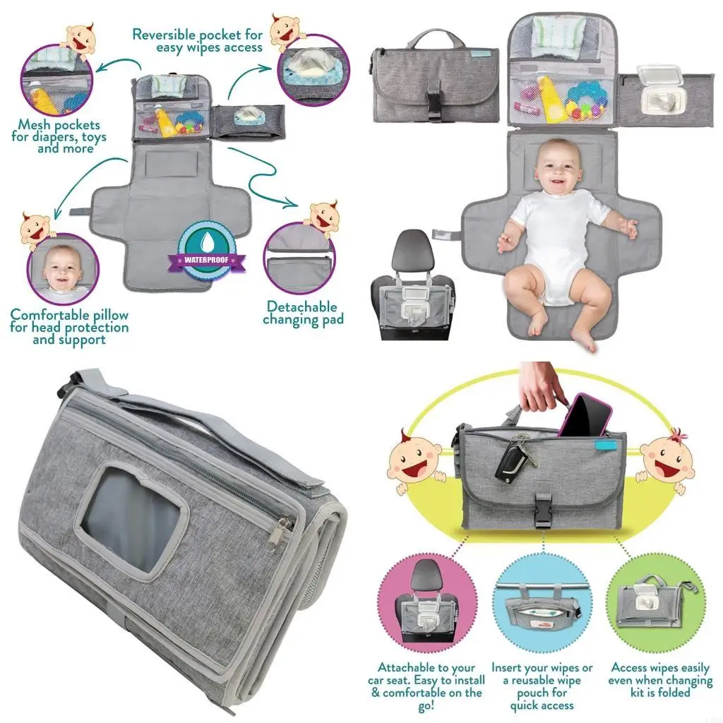 

C5AA Waterproof Diaper Mat For Newborns Spacious Surfaces Easy to Clean for Outdoor