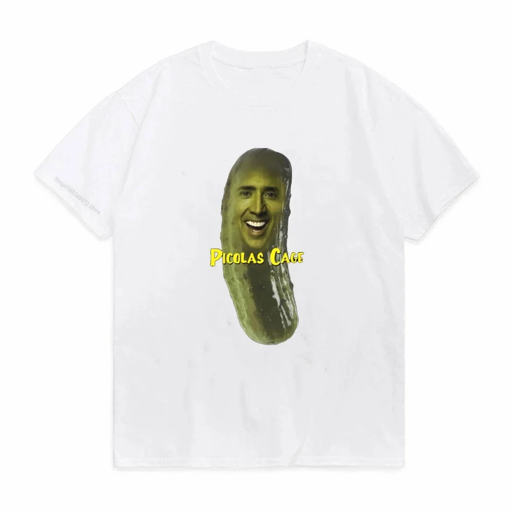 New Picolas Cage T Shirt Pickle Picolas Pickolas Nicolas Cage Meme 4chan Dank Meme Funny Nicholas Nickolas O Neck Tops