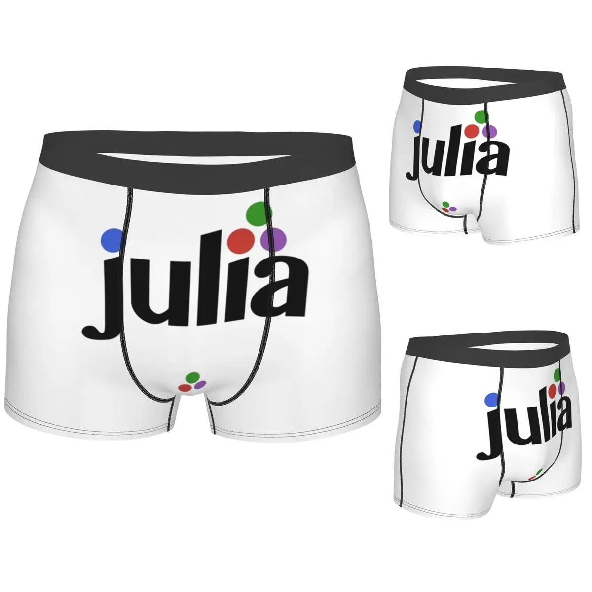 

Boxer Underpants Shorts Julia Hex Logo Panties Male Breathable Underwear for Homme Man Boyfriend Gift