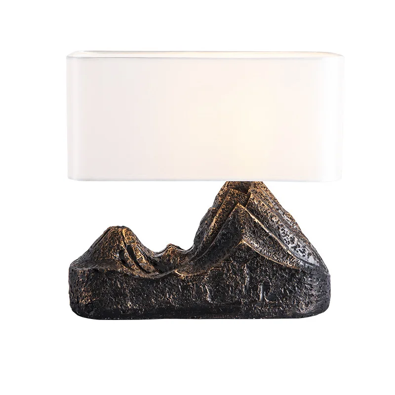 

Modern Chinese creative resin rockery table lamp designer Nordic art simple