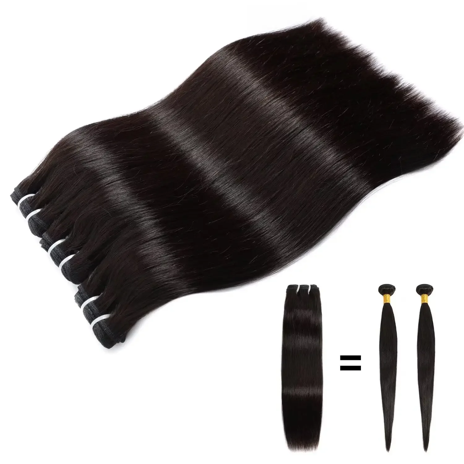 V Beauty 16A Human Hair Bunldes Double Drawn Vietnamese Human Hair Bundles Bone Straight Virgin Hair 6 16 20 30 Inches Full Hair