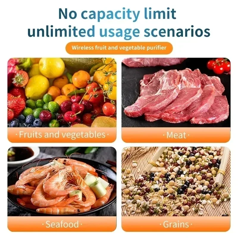 Xiaomi neue elektrische Gemüse waschmaschine entfernt landwirtschaft liche Rückstände Obst-und Gemüse reiniger für Haushalts küchen