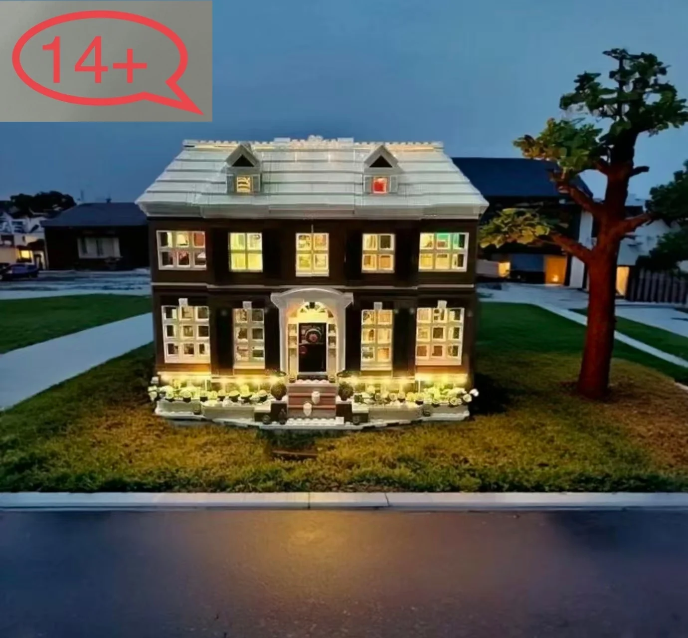 

3955 Декоративная модель дома для декора интерьера, совместимая с 21330, отдельно стоящая, настольное украшение, со светодиодной подсветкой, подарки на день рождения и детские праздники