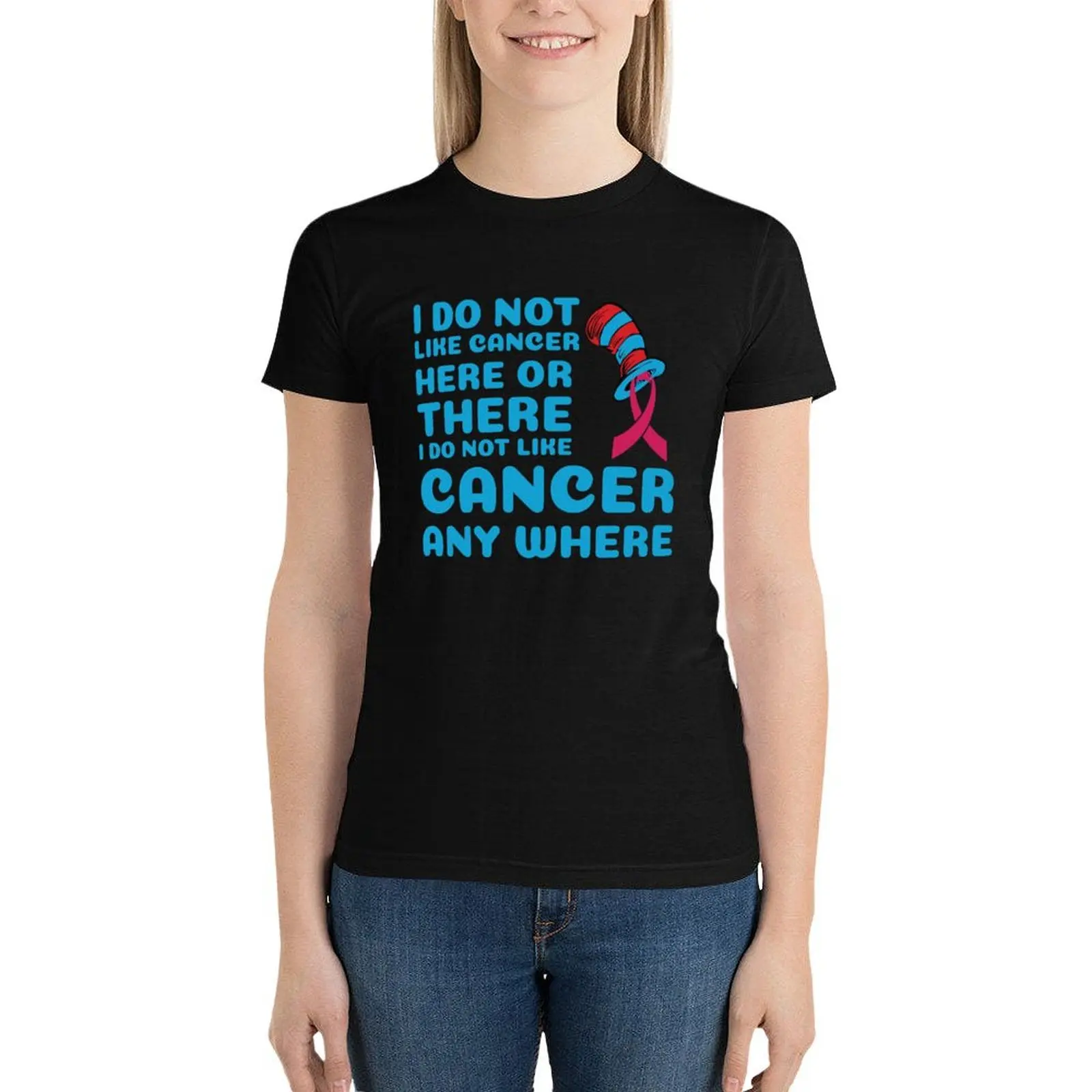 I DO NOT LIKE CANCER T-Shirt aesthetic clothes shirts graphic tees t-shirts for Women pack