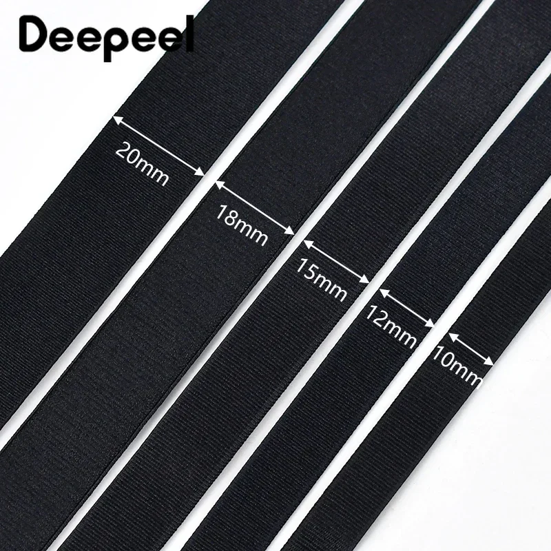 5Meters Deepeel 6-25mm Nylon Underwear Elastic Band Rubber Stretch Belt Soft Bra Strap Spring Tape Ribbon DIY Sewing Accessories