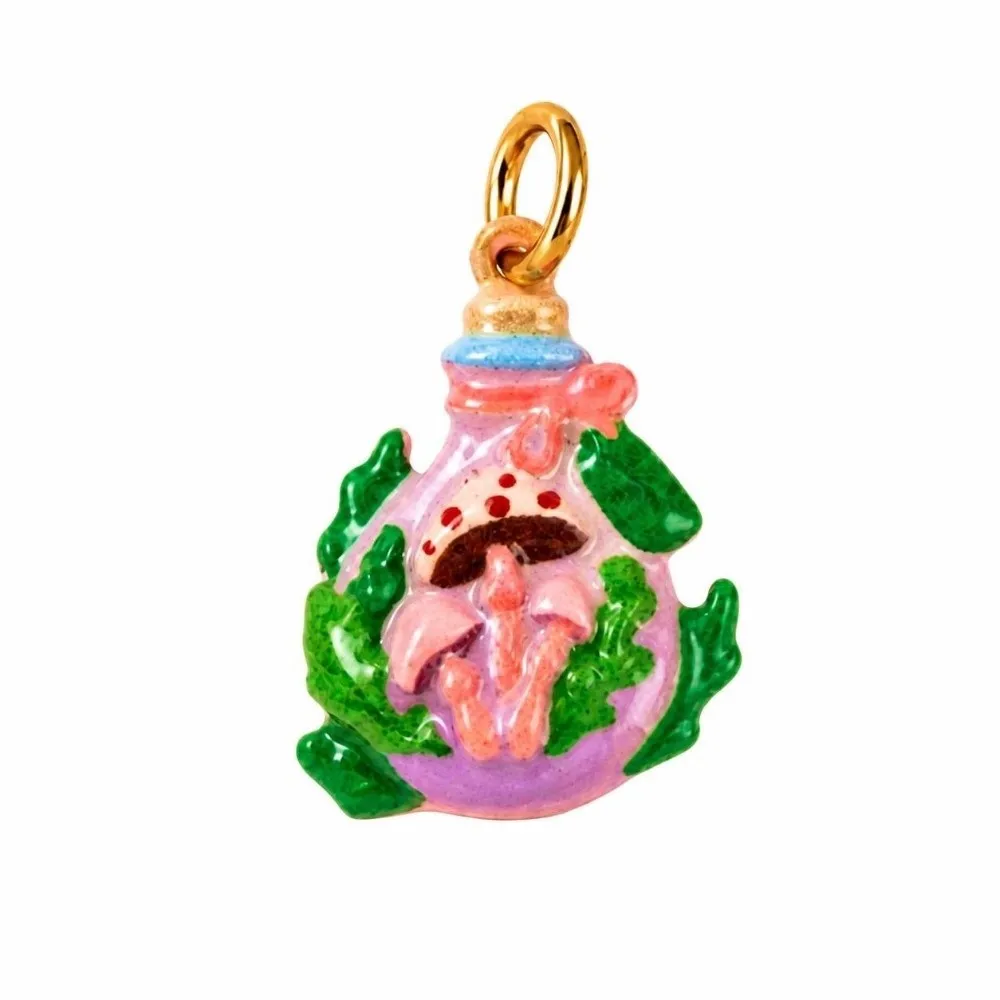 Copper Plated Enamel Pendant Charms Plated Finish Pendant Style Cartoon Animal Charms Enamel Coated Cartoon Animal Design