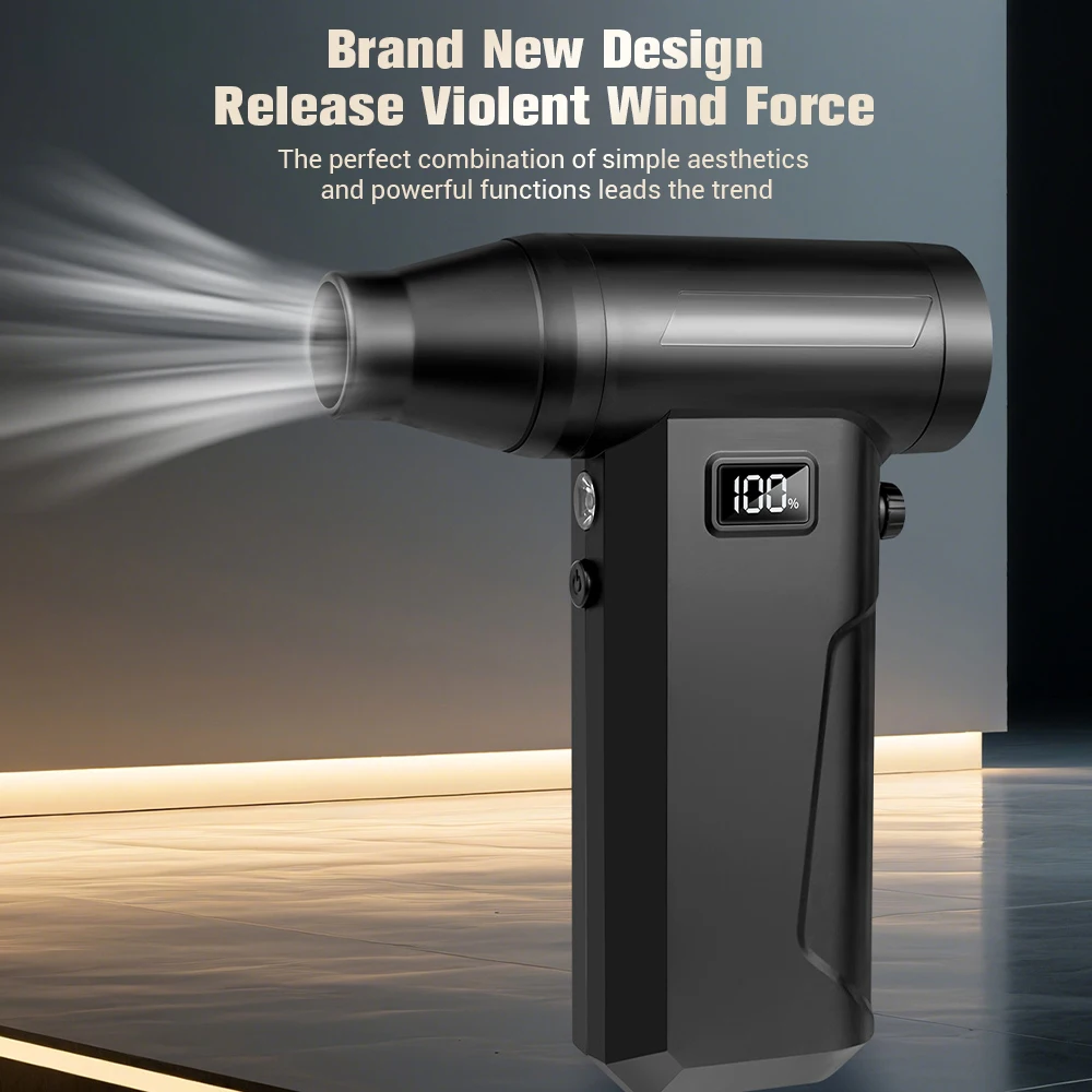 

Турбореактивный вентилятор 7800000 RPH Violent Fan Мощный воздуходувка Высокоскоростной бесщеточный 100-ступенчатая регулировка скорости Турбоструйный вентилятор