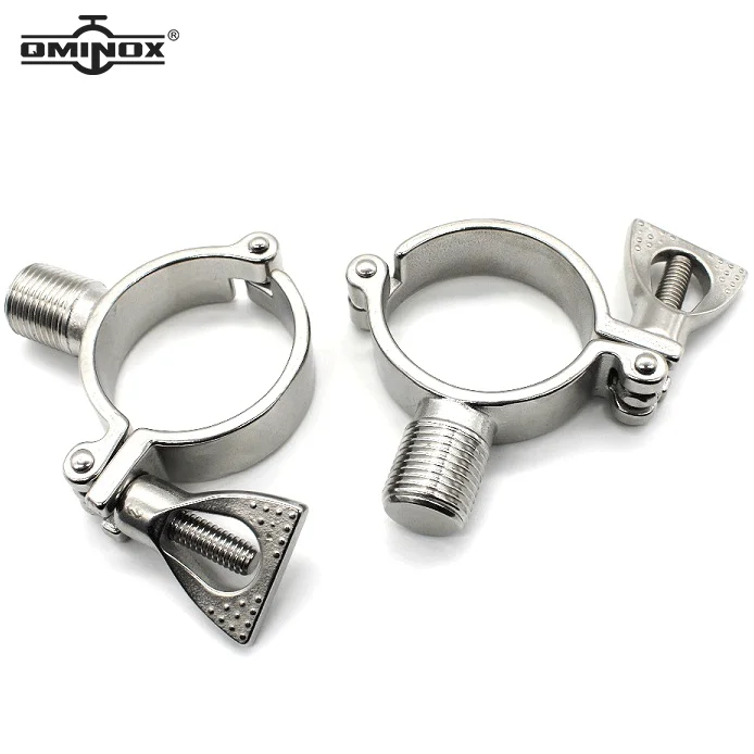 

SS304 stainless steel pipe clampspipe hangers with G1/2" thread rod High quality SS304 pipe holder Pipe clamp 1/2"-6" Stainless