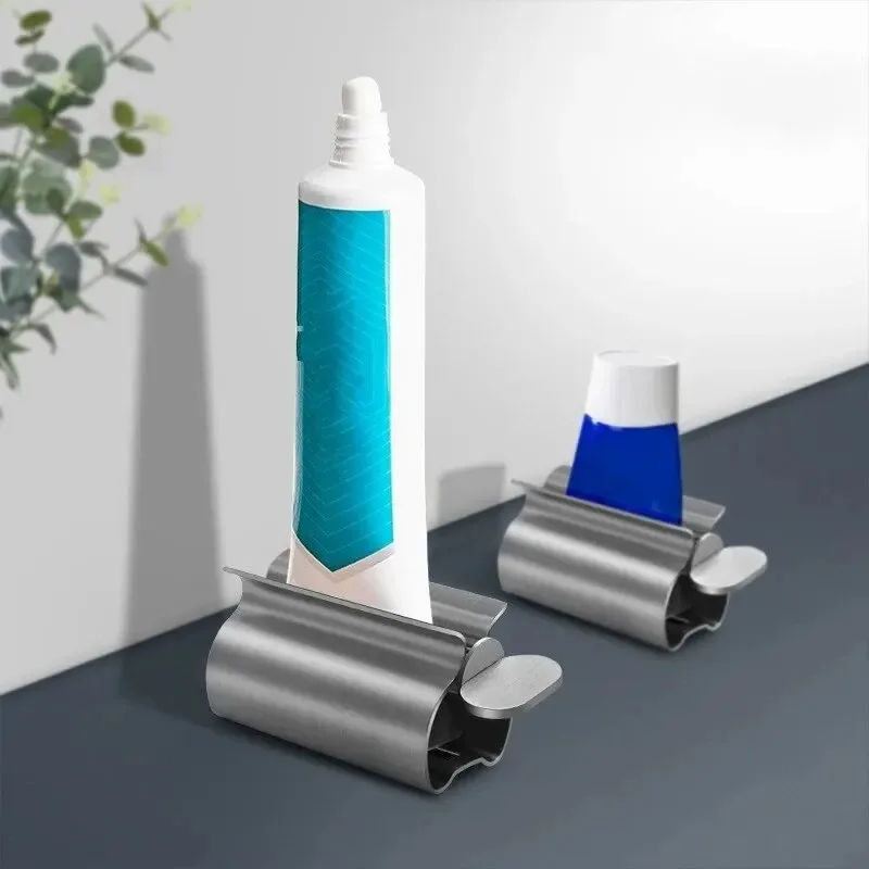 Bathroom Accessories Toothpaste Squeezer Tube Roller Stainless Steel Wringer Roller Rotate Dispenser for Ointments Cosmetics