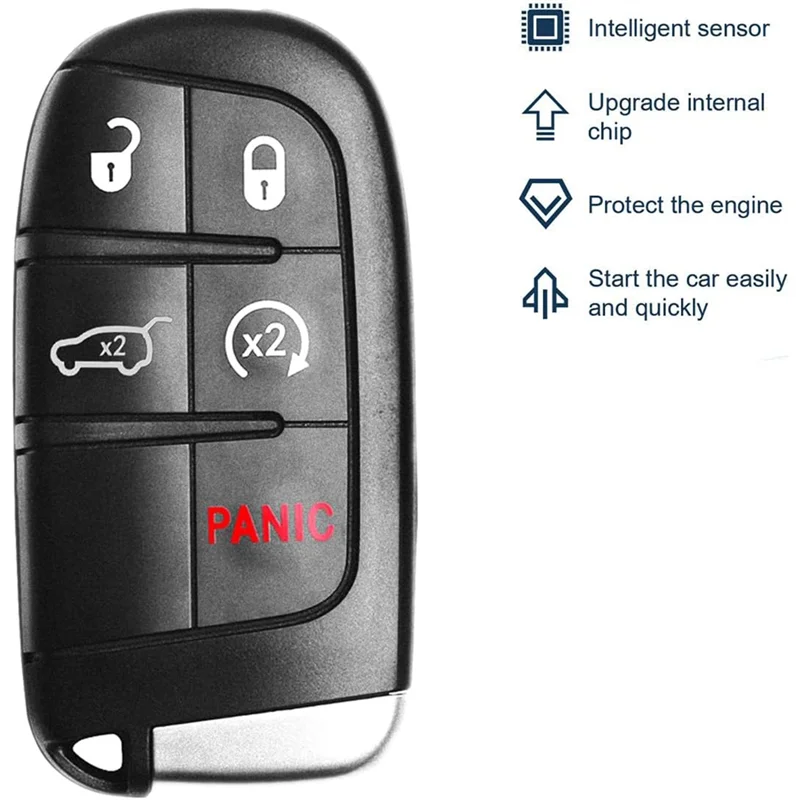 

Key Fob, Keyless Entry Remote Control For Jeep Grand Cherokee 2014-2022, M3N-40821302 68143505, 433Mhz 2PCS-AU62