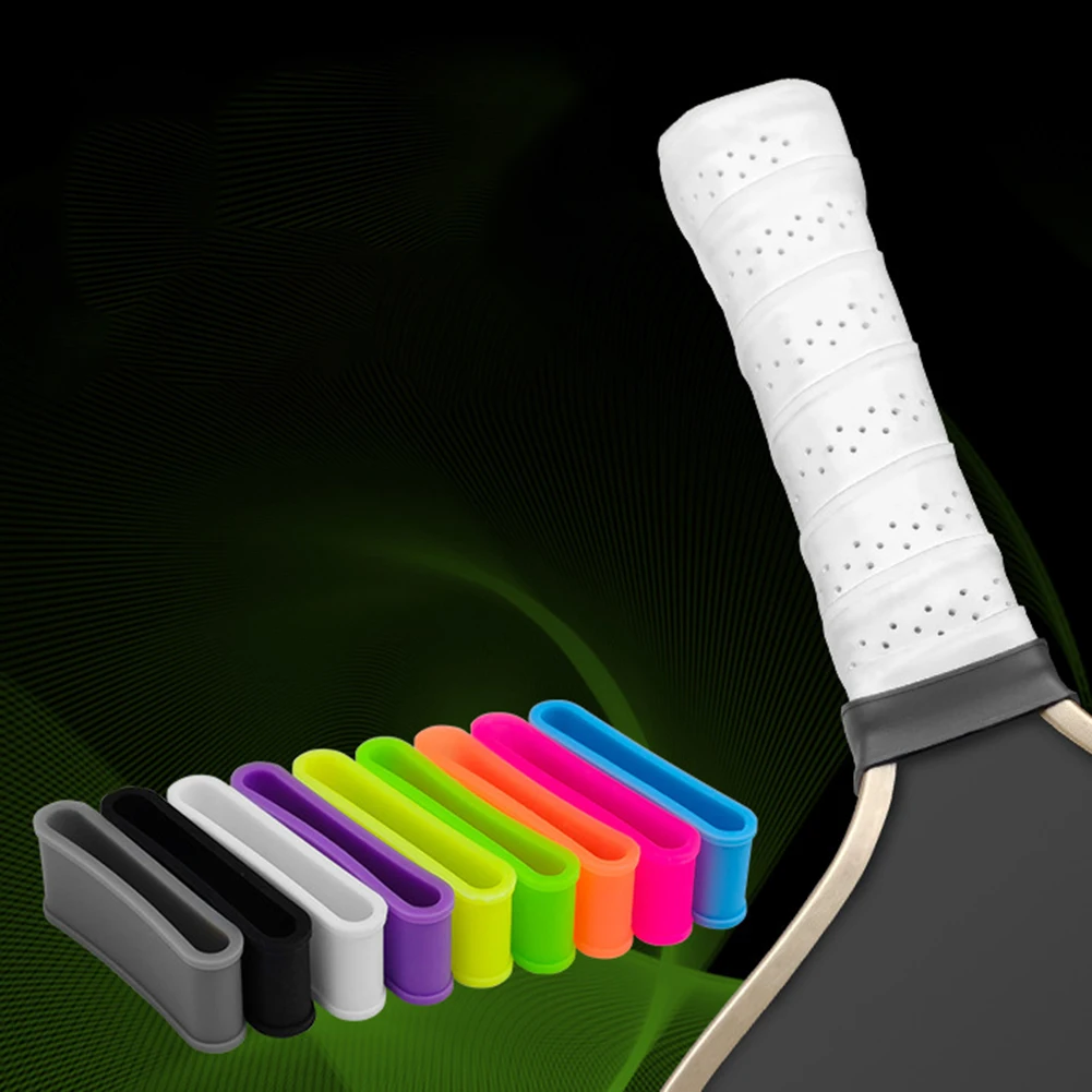 9 قطعة Pickleball مضرب مجداف قبضة العصابات مضرب التنس يؤمن المضادة للانزلاق سيليكون Overgrip حلقة الراحة قبضة حزام #5