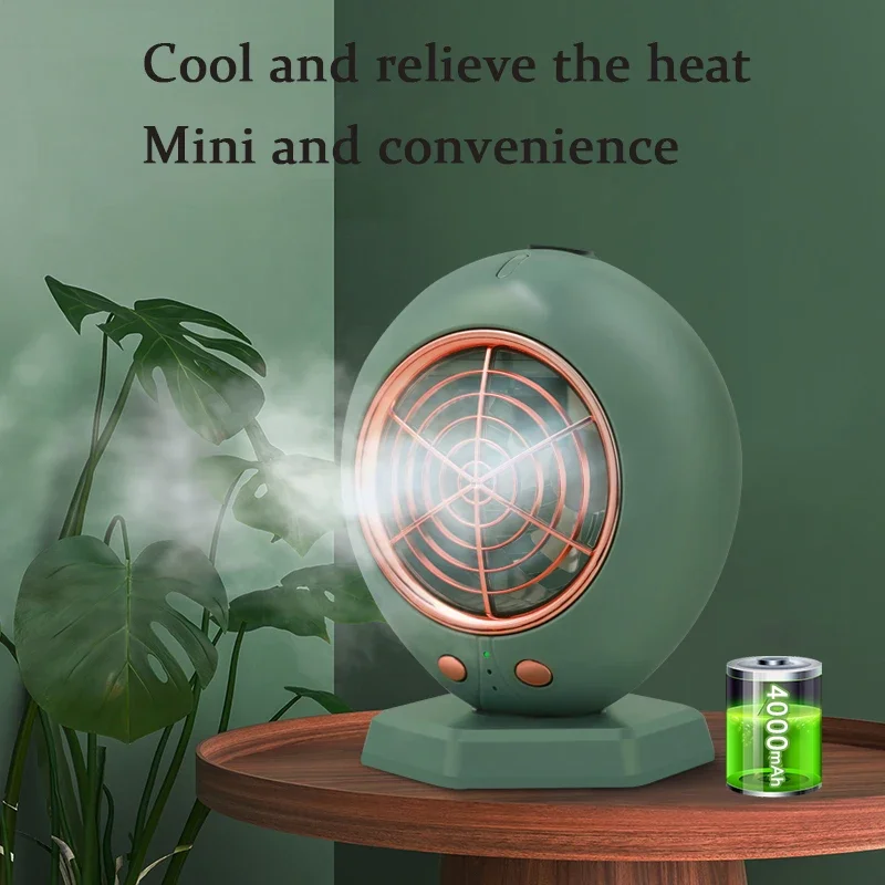 

Portable Mini Electric Fan USB Rechargeable Cooling Spray Outdoor Sports Low Noise Small Car Fan