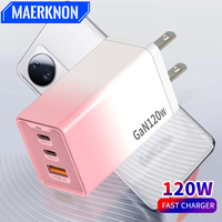 120W GaN USB C Charger PD QC 3.0 Fast Charging Phone Charger Adapter For iPhone Samsung Xiaomi Type C Quick Charge Wall Charger