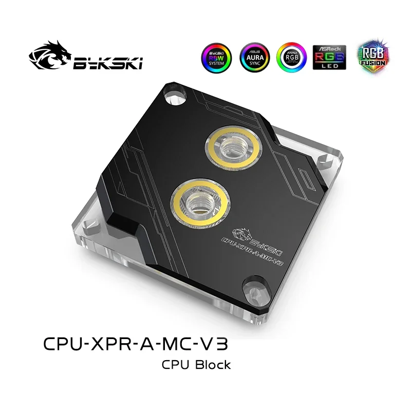 

Bykski CPU Water Block use for INTEL LGA1150 1151 1155 1156 2011 2066 X99 I7 RGB Light Support 5V 3PIN GND Header to Motherboard