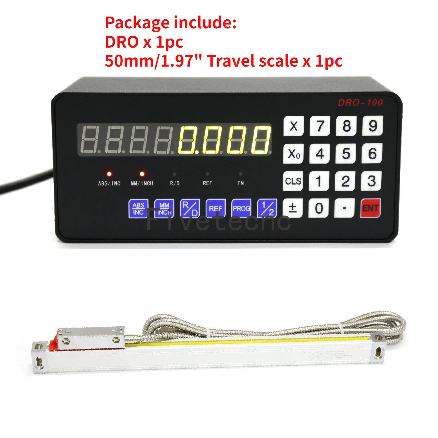 1 Axis Digital Readout DRO Milling Lathe CNC Machine Linear Scale Encoder Glass Sensor Encoder With 5um 0-1000mm Travel Ruler