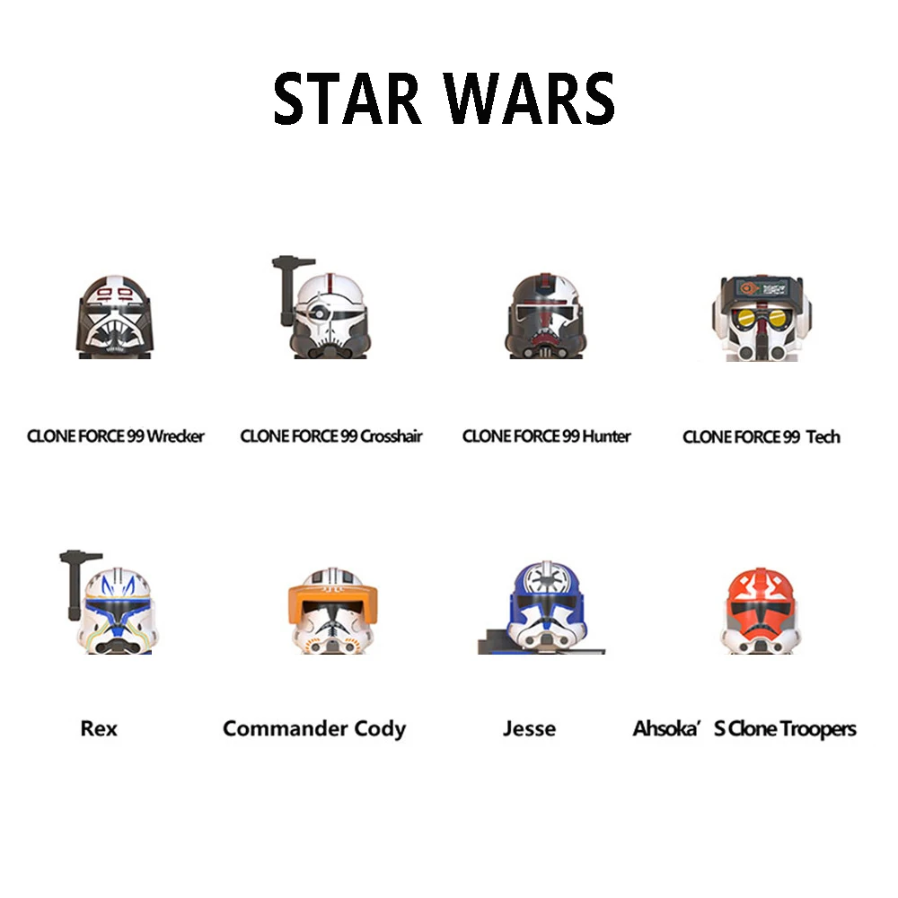 

The Bad Batch WM6095 Building Blocks Hunter Bricks Clone Trooper Wrecker Figures Crosshair Mini Figurines figure Assembly Toy