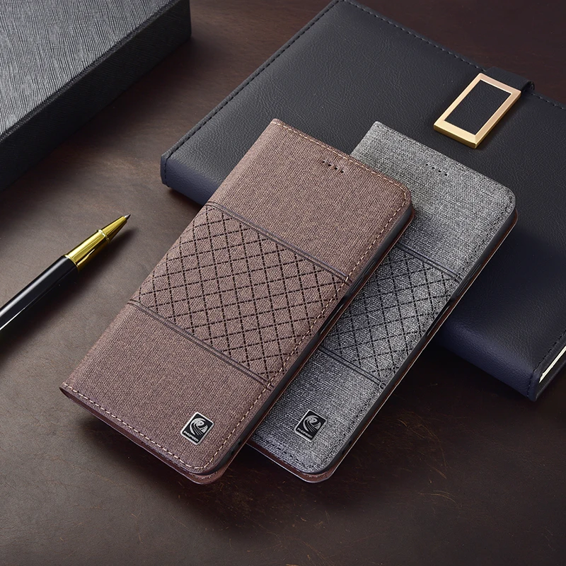 

Linen Cloth Leather Phone Case For Honor Magic 7 6 5 4 3 Magic7 Pro Plus Lite Ultimate RSR Magnetic Flip Cover Wallet Cases