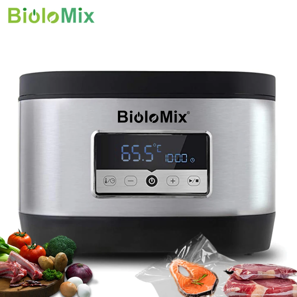 Biolomix-真空調理器,6世代,ステンレス鋼,8l,タッチコントロール,正確な温度制御,水循環器