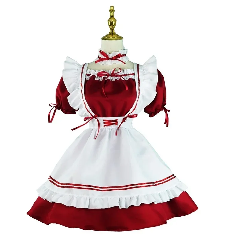 Traje de sirvienta de talla grande 5XL para mujer, vestido largo de anime con delantal blanco y negro, vestidos de Lolita, disfraz de cosplay de fiesta de princesa 2024 MN1