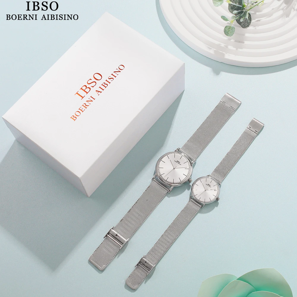 IBSO-reloj de cuarzo luminoso para mujer, nuevo accesorio de pulsera resistente al agua de 3ATM con correa de cuero genuino, regalo de la mejor calidad para amantes, 2022