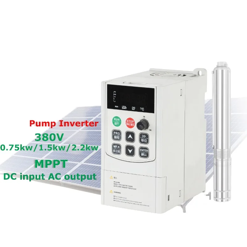 220V VFD Variable Frequency Drive, 0.75kW 1HP MPPT AC Motor Speed Controller, Single & 3 Phase for Cutting Machine