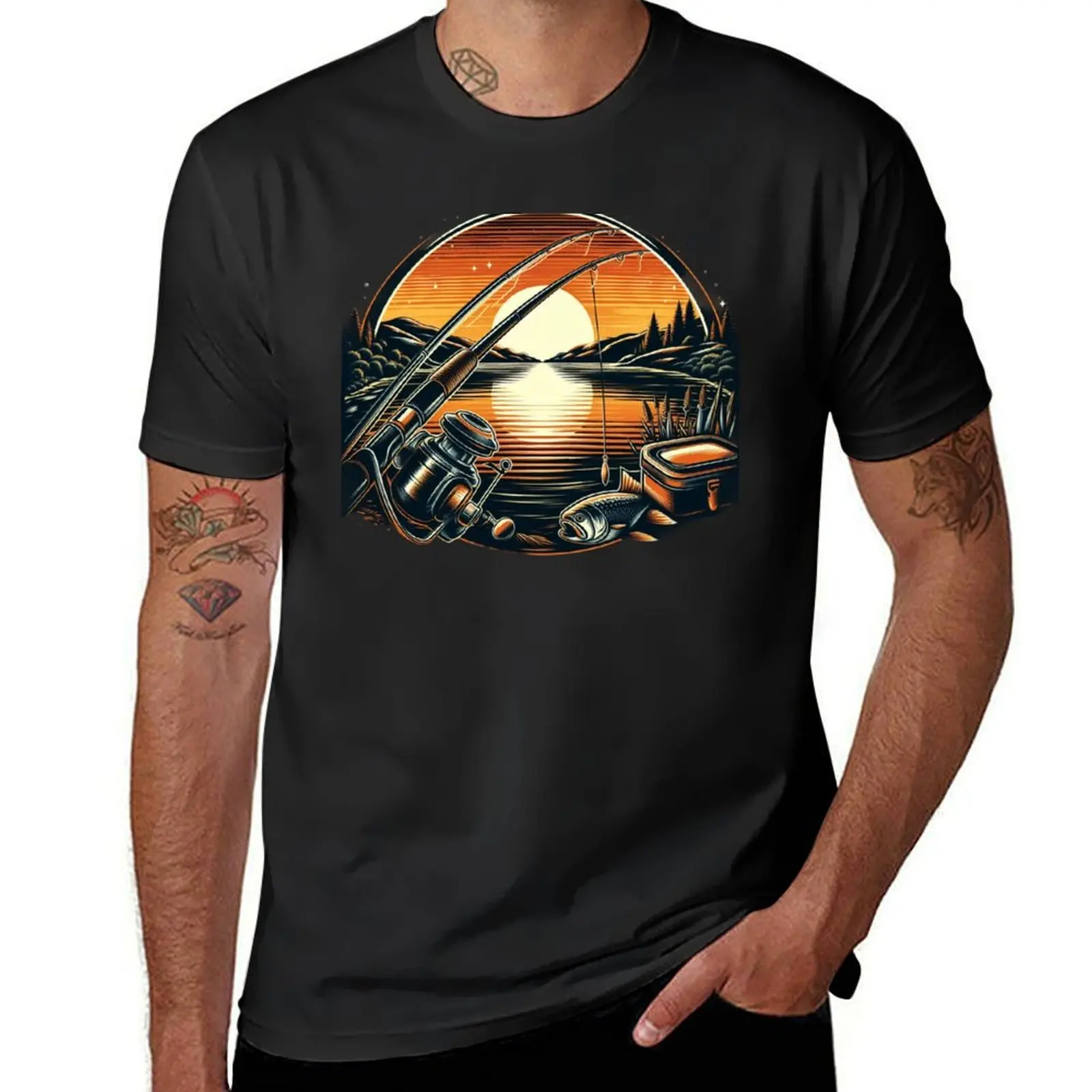 Fishing Paradise - The Catch at the End of the Line T-Shirt cute tops summer clothes tees vintage men clothings