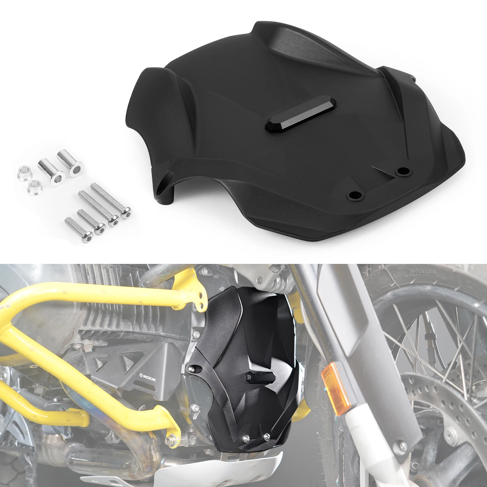 

Для BMW R1250GS 2018-2023 Защитная крышка перегородки двигателя Защита корпуса двигателя мотоцикла для BMW R1200GS 2013-2018