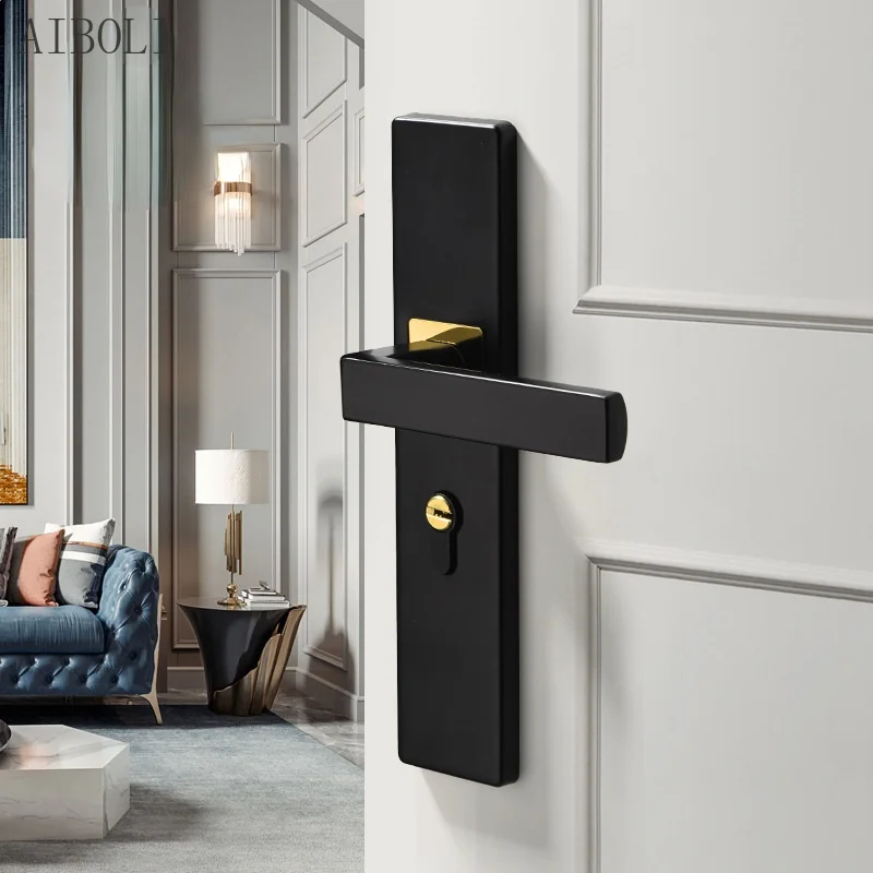 

Room Door Lock, Bedroom Door Lock, Wooden Door, Room Door, Magnetic Mute Handle Lock, Indoor Door Lock