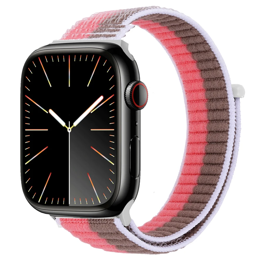 Nylon bandje voor Apple Watch Ultra 2 3 horlogeband 45mm 49mm 42mm 46mm 44mm 41mm 40mm armband Iwatch serie 11 9 8 7 6 SE 10