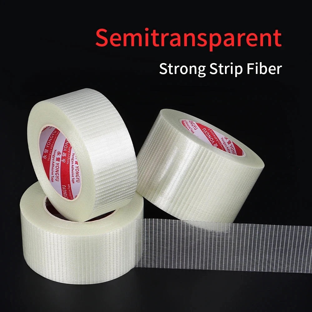 Single-sided fiberglass mesh tape transparent bidirectional fiber household appliances packaging and transportation industrial