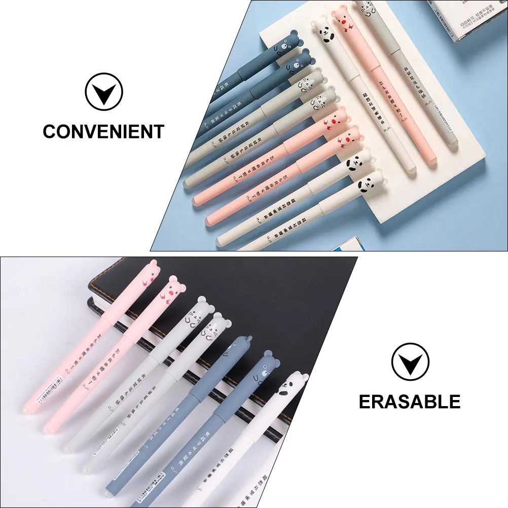 1 مجموعة قابل للمسح 0.35 مللي متر الكرتون جل أقلام للطلاب الكتابة السلس نظيفة محو مكتب اللوازم المدرسية ملاحظة أخذ الأقلام