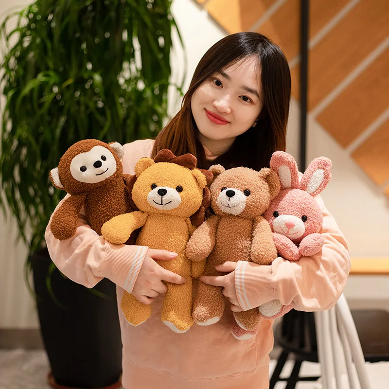

Kawaii Teddy Bear Monkey Lion Rabbit Cartoon Animal Plush Toy Stuffed Soft Baby Kids Appease Doll Room Decor Gift Decoration