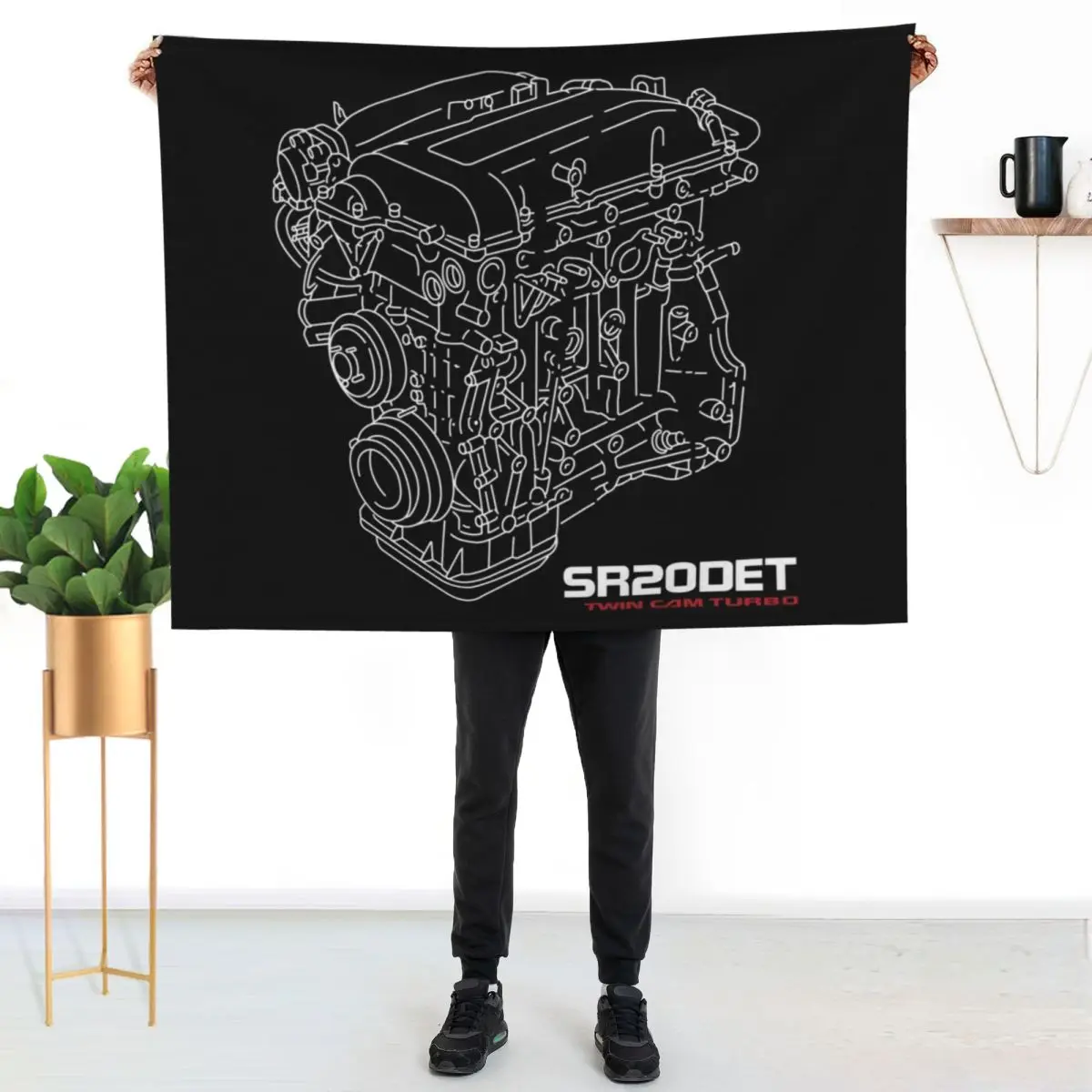 

SR20DET Throw Blanket Foldable Soft Warm Blanket for Outdoor Use