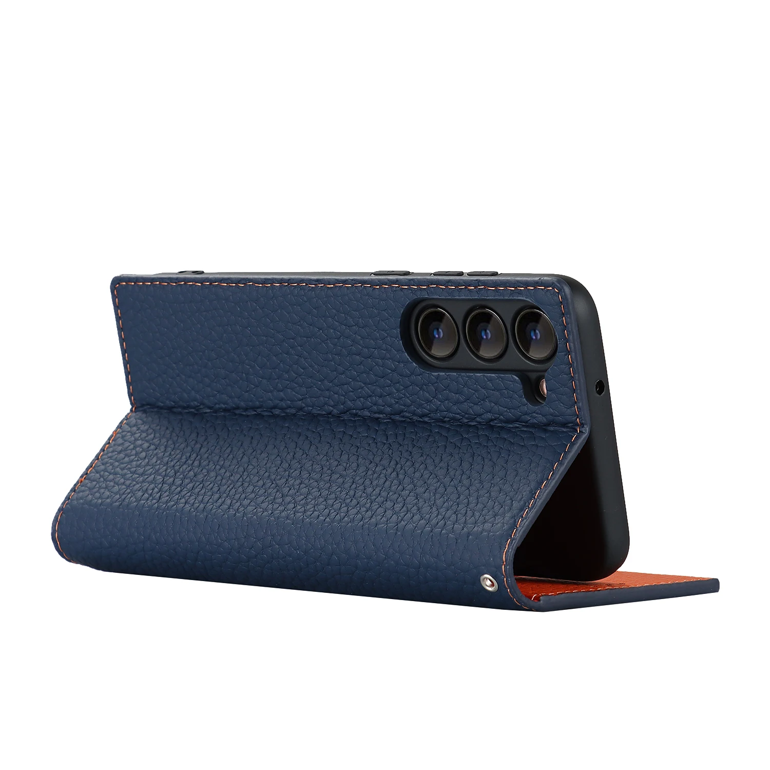 Genuine Leather Flap Phone Case with Hanging Rope, Fit for Samsung Galaxy S24, S23, S22, S21, S20FE, S10, S24 Ultra, S23 Plus