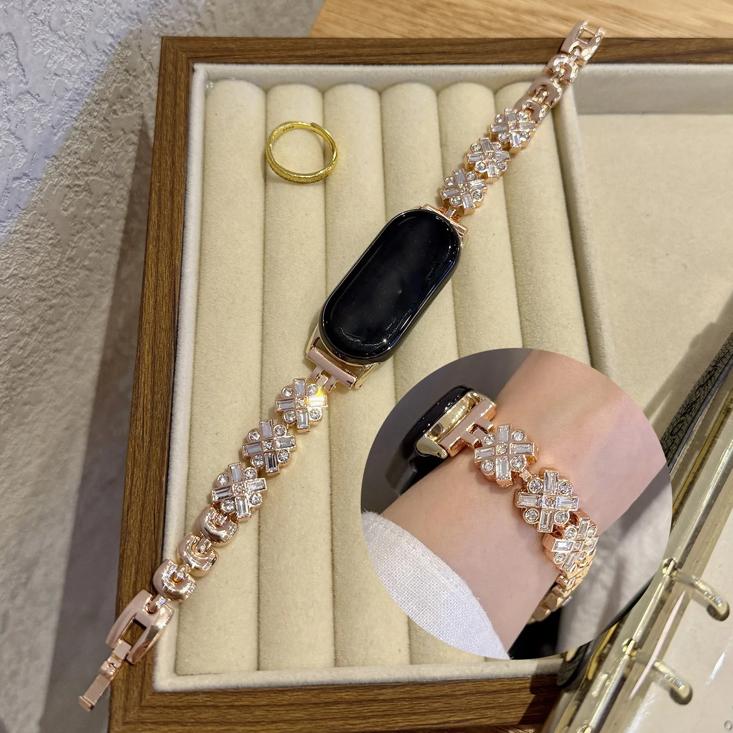 

Металлический ремешок Star Full Diamond для Xiaomi Band 8/9 Pro, элегантный женский ремешок для Redmi Watch 4 5, универсальный ремешок шириной 18/20/22 мм