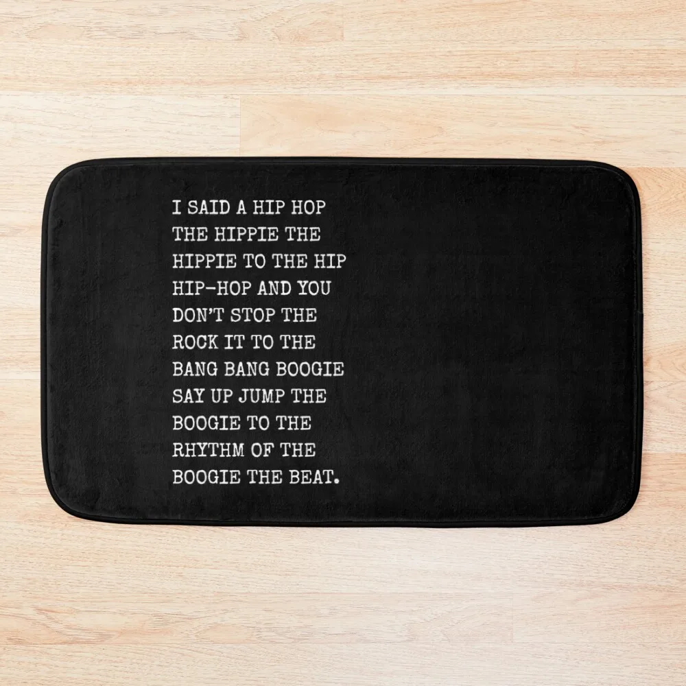 

Rapper’s Delight lyrics Bath Mat Rugs Living Room Home Decor Bathroom Absorbent Quick Dry Mat