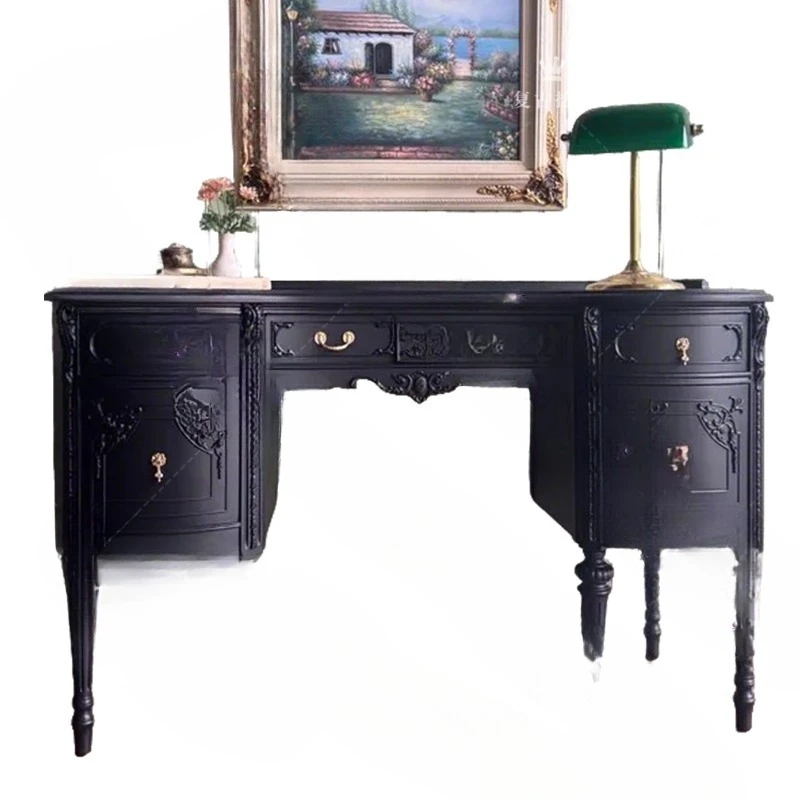 Francês retro esculpido armário de varanda de madeira maciça pequeno apartamento sala estar armário decorativo armário doméstico bétula