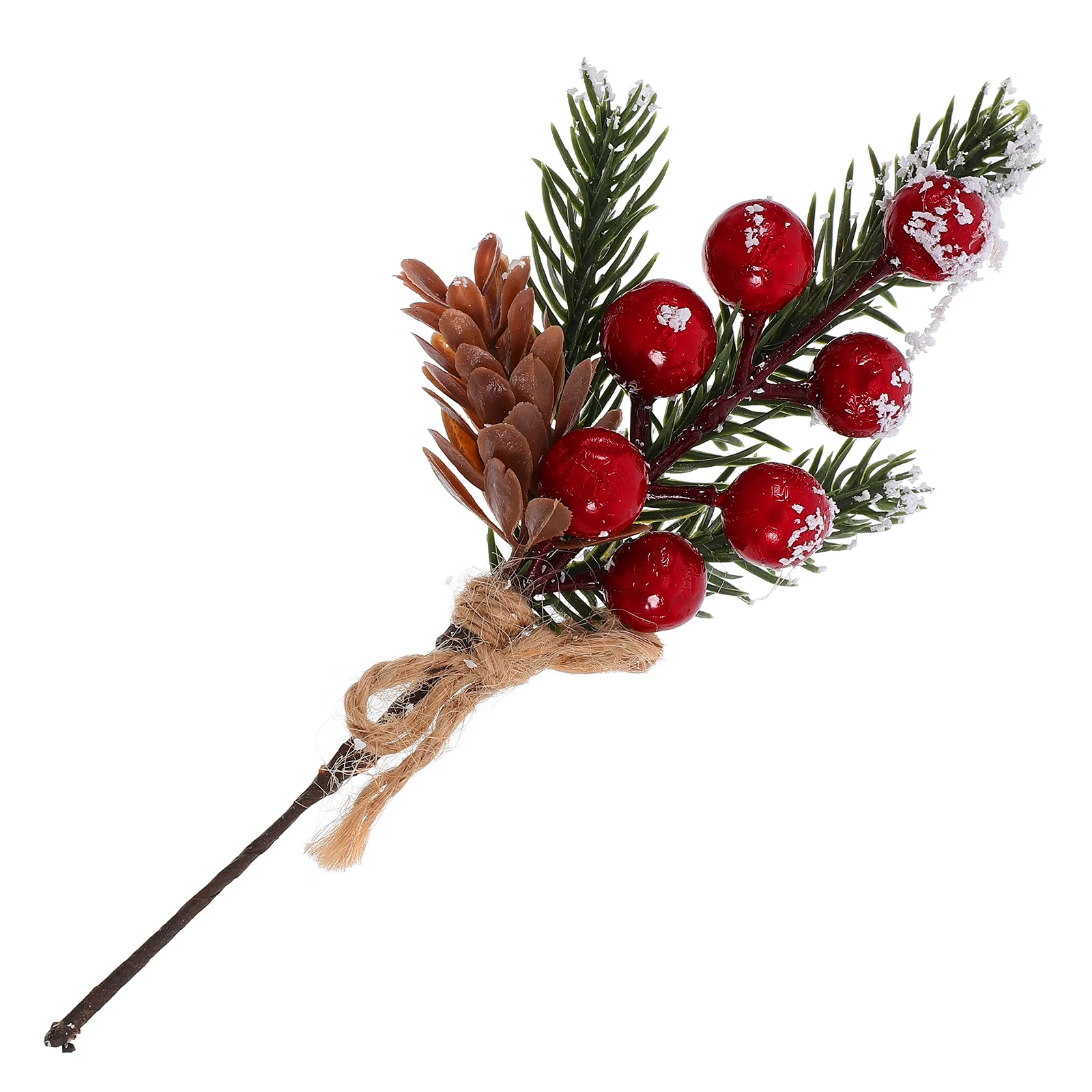 Искусственные иголки сосны и ягоды, декор для праздников