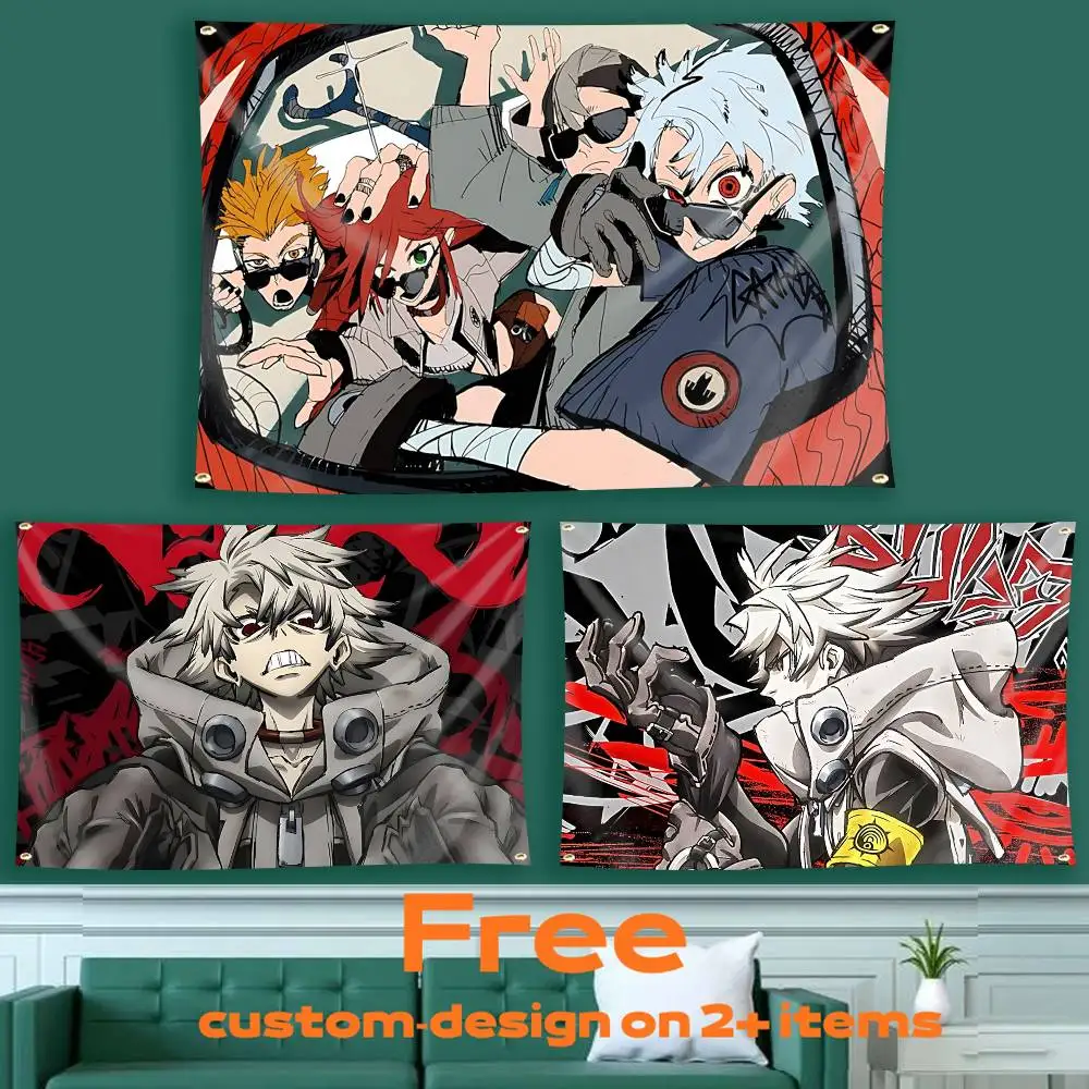 NEW Design G-Gachiakuta Rudo Anime Flag Tapestry Banner for Bedroom Living Room Outdoor Camping Custom Supported
