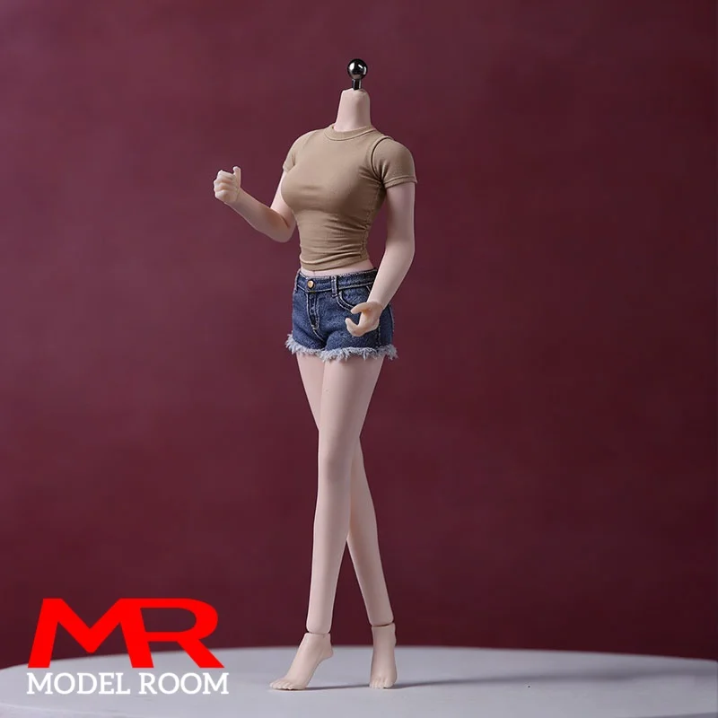 ANT T305 N306 1/12 Scale Female Seamless Body with Detachable Feet 14.5cm Pale Suntan Super Flexible Action Figure Body Model